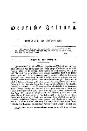 Auszüge aus Briefen