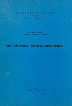 Typologie des langues romanes : Kursmaterial