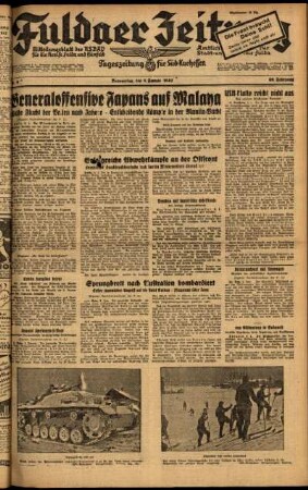 Ausgabe vom Donnerstag, den 08. Januar 1942.