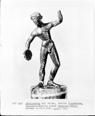 Bronzestatuette eines Diskuswerfers