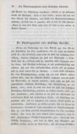 18-37 Die Scheidungsgründe eines christlichen Eherechts