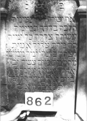 Grabstein 862 (Detailaufnahme 1)