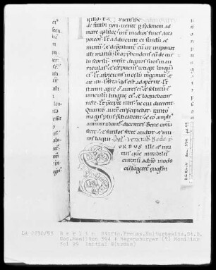 Homiliarium — Initiale S(urdus), Folio 99recto