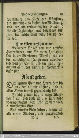 Abendgebet