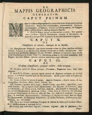 De Mappis Geographicis Generatim