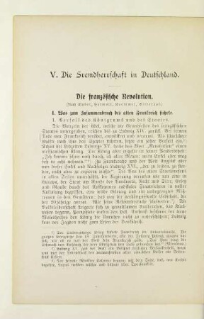 V. Die Fremdherrschaft in Deutschland