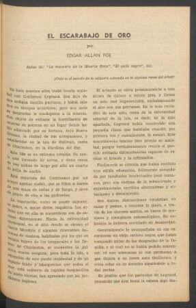 El escarabajo de oro : ¿Cuál es el secreto de la calavera colocada en la séptima rama del árbol?