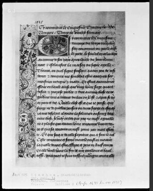 Triomphes des Petrarca — Initiale C und Teilbordüre