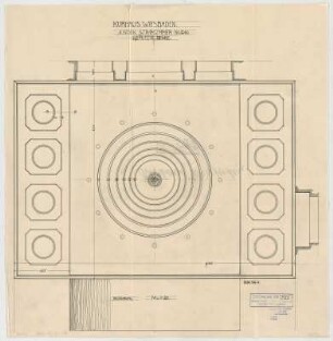 Thiersch, Friedrich von; Wiesbaden; Kurhaus - Stimmzimmer 1. OG (Deckenabwicklung)