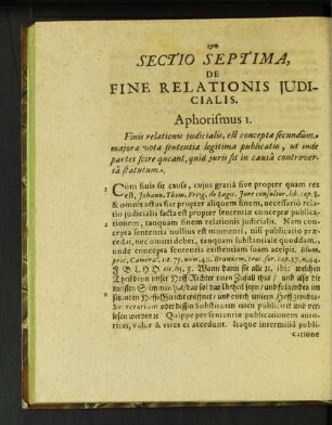Sectio septima, De fine relationis judicialis.