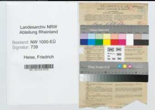 Entnazifizierung Friedrich Heise, geb. 31.08.1899 (Haendler)