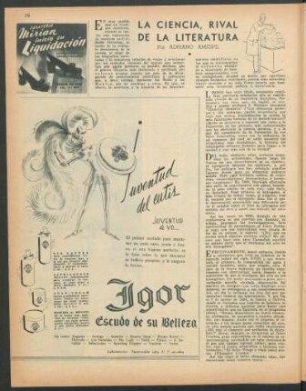 La ciencia, rival de la literatura