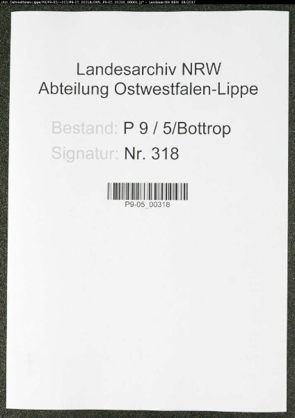 Sterberegister Standesamt Bottrop