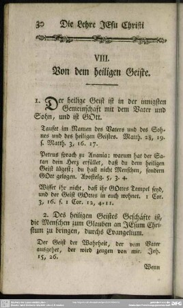 VIII. Von dem heiligen Geiste