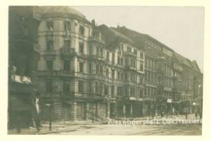 Novemberrevolution: "Alexanderplatz Ecke Prenzlaue[rstraße]"; Schauplatz der Märzkämpfe