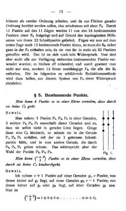 § 5. Bestimmende Punkte.