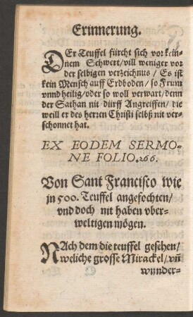 Von Sant Francisco wie in 500. Teuffel angefochten ...