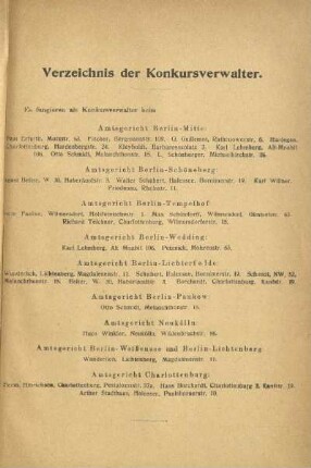 Verzeichnis der Konkursverwalter