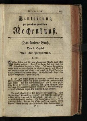 Einleitung zur gemeinen practischen Rechenkunst: Das Andere Buch