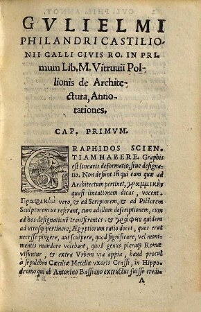 In M. Vitrvvivm De Architectura Annotationes Gvilielmi Philandri : Compluribus, iisq[ue] nouis ... figuris exornatae ...