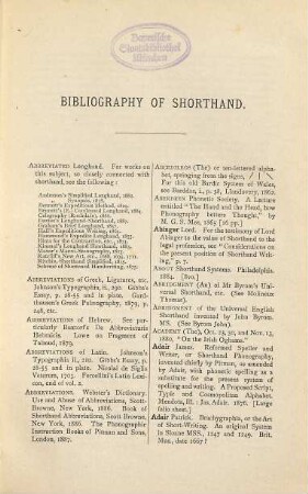 The Bibliography of Shorthand : By John Westby-Gibson