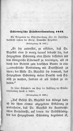 Schleswig'sche Ständeversammlung 1842.