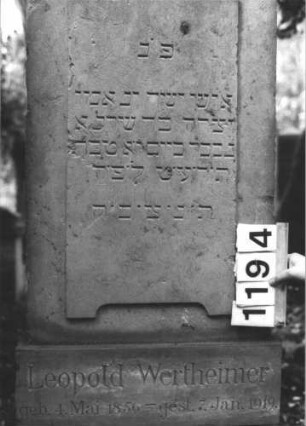 Grabstein 1194 (Detailaufnahme)
