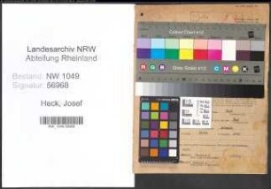 Entnazifizierung Josef Heck , geb. 21.05.1892 (Landwirt)