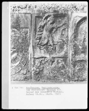 Epitaph mit Relief des Erzengels Michael