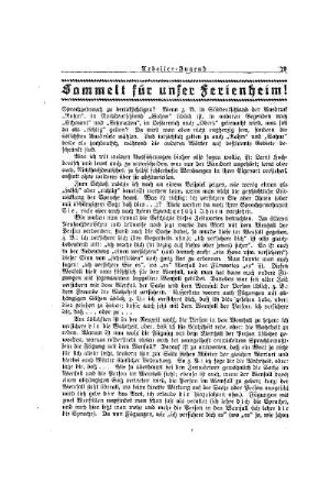 Sammelt für unser Ferienheim!