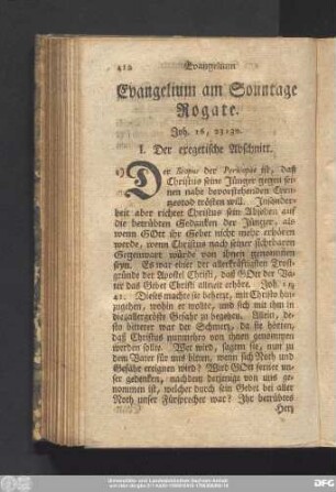 Evangelium am Sonntage Rogate. Joh. 16, 23 - 30.