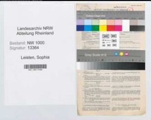 Entnazifizierung Sophia Leisten, geb. 28.12.1902 (Angest.)