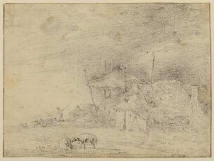 Landschaft mit Hütten