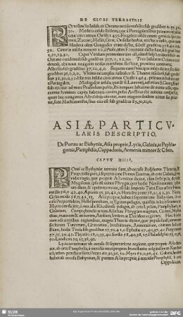 ASIAE PARTICVLARIS DESCRIPTIO.