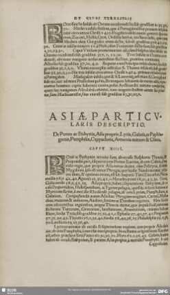 ASIAE PARTICVLARIS DESCRIPTIO.