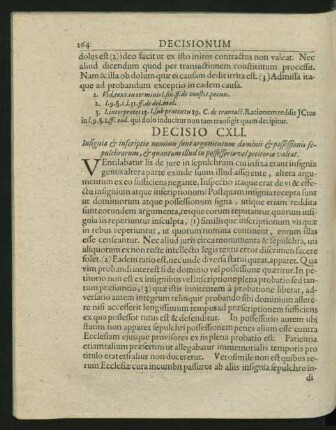 Decisio CXLI. - CL.