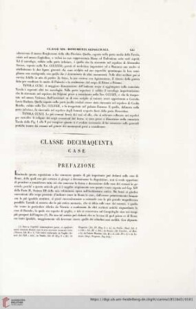 Classe decimaquinta: Case