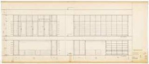 Hochschulbibliothek, Karlsruhe Neubau: Ansichten 2.OG Kernzone, 1:20