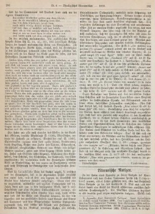 292-294 Literarische Notizen
