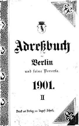 Adreßbuch für Berlin und seine Vororte 1901 II.