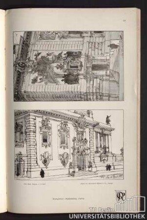 48. Facade eines kleineren Palais. - Theil einer Museumsfacade.