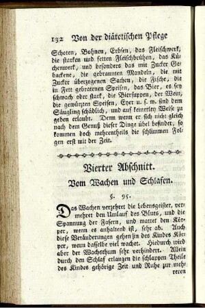 Vierter Abschnitt. Vom Wachen und Schlafen.