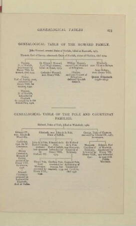 GENEALOGICAL TABLE OF THE HOWARD FAMILY
