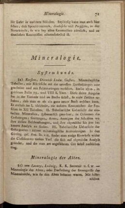 Mineralogie.