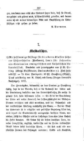 Musikalisches
