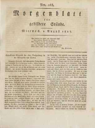 1827: Nro. 183 - Nro. 190