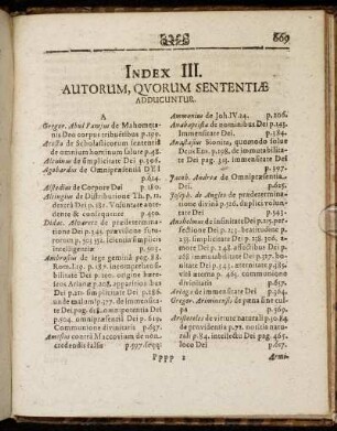 Index III. Autorum, Quorum Sententiæ Adducuntur.