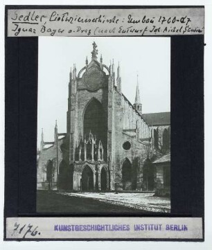 Sedletz-Kuttenberg, Kloster Sedletz/Sedlec : Außenansicht von SW, Westfassade