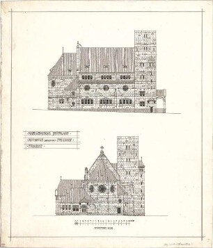 Dolmetsch, Heinrich; Stuttgart; Markuskirche - Nord - u. Ostseite - Friedhof (Ansichten)
