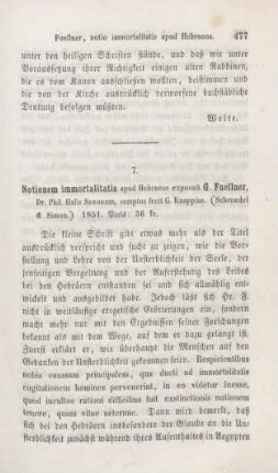 477-484 [Rezension] Fuellner, G., Notionem immortalitatis